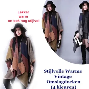 Stijlvolle Warme Vintage Omslagdoeken