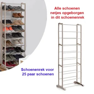 Schoenenrek voor 25 paar schoenen
