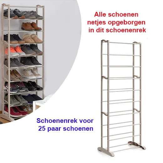 Schoenenrek voor 25 paar schoenen