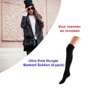 Ultra Knie Hoogte Badstof Sok in 2 maten (4-pack)