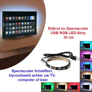 Stijlvol en Spectaculair USB RGB LED-Strip 30 cm