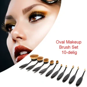 Ovale Make-up Borstelset (10-delig)