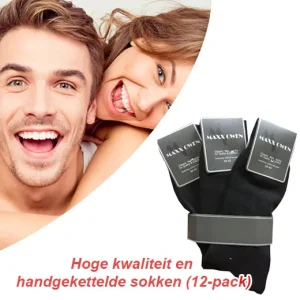 Hoge kwaliteit en handgekettelde sokken (12-pack)