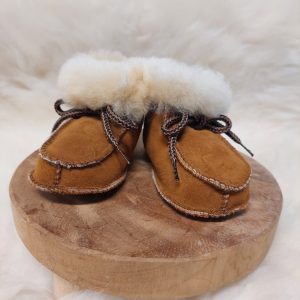 Babyslofje lamsvel cognac