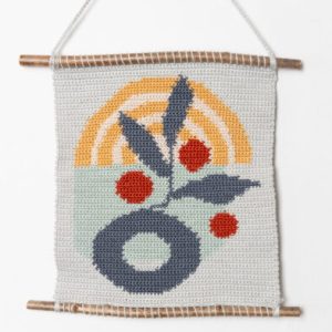 Haakpatroon – Abstracte wandhanger