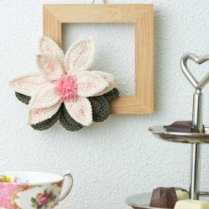 Haakpatroon – Magnolia als wanddecoratie