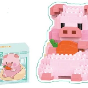 Bouwblokjesset met varken en wortel