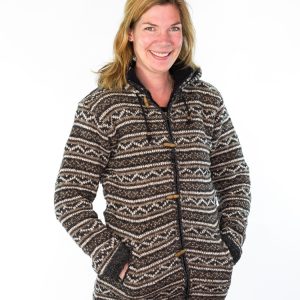 Schapenwollen damesvest lang