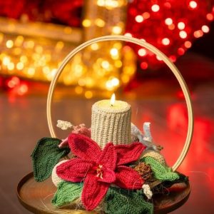 Haakpatroon - Kerststukje met poinsettia’s