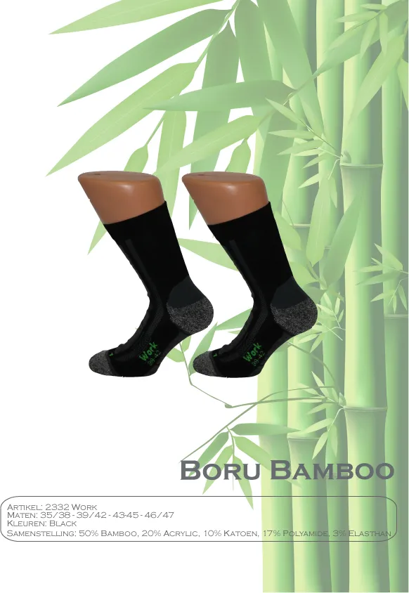 3-Paar Antibacterieel Bamboe werksokken - Afbeelding 4