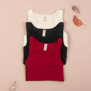 Dames Tanktop  (wol & zijde) div.kleuren