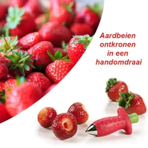 Aardbeien ontkronen in een handomdraai