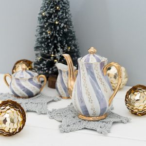 Sneeuwvlokken doily onderzetter