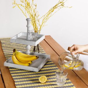 Haakpatroon - Gestreepte tafelloper