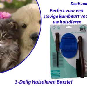 3-Delig Huisdieren Borstel
