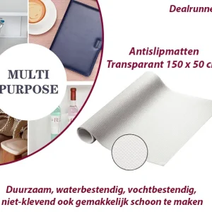 3 Rollen Antislipmatten Transparant 150 x 50 cm