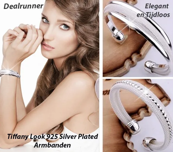 Tiffany Look 925 Silver Plated Armbanden in 2 Modellen - Afbeelding 5