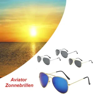 Aviator Zonnebrillen in 4 verschillende kleuren
