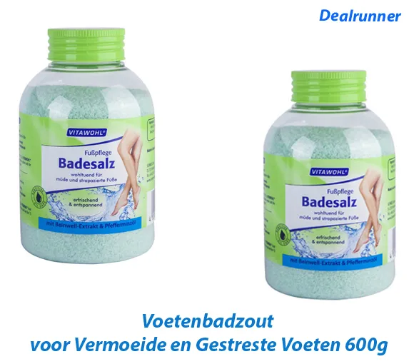 2-Potten Voetenbadzout voor Vermoeide en Gestreste Voeten 600g - Afbeelding 3