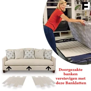 Doorgezakte banken verstevigen met deze Banklatten