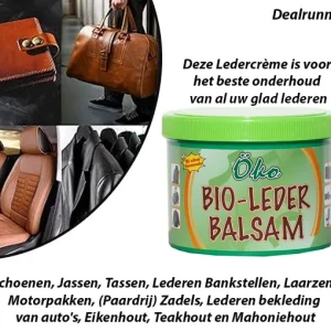 2 Potten Öko Bio-Lederbalsam met Spons (250 ml)