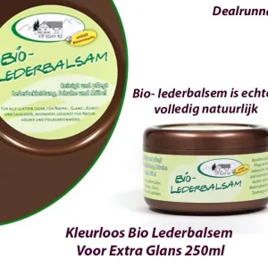 2 Potten Kleurloos Bio Lederbalsem Voor Extra Glans 250ml