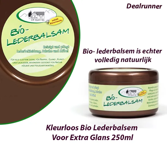2 Potten Kleurloos Bio Lederbalsem Voor Extra Glans 250ml