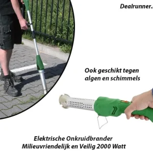 Elektrische Onkruidbrander Milieuvriendelijk en Veilig 2000 Watt