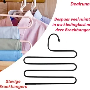 3 of 6 Stuks Metaal Broekhangers in 2 Kleuren