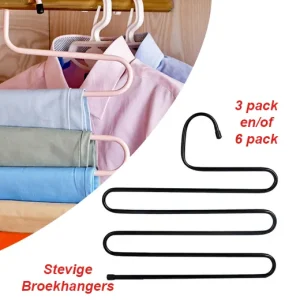 Bespaar veel ruimte in uw kledingkast met deze Broekhangers