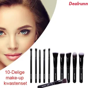 10-Delige Make-Up Kwastenset in Luxe Opbergetui
