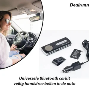 Universele Bluetooth Carkit, Veilig Handsfree Bellen in de Auto