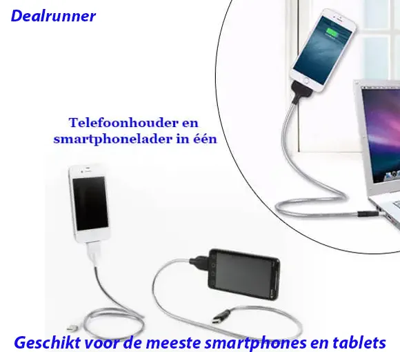 Telefoonhouder en smartphonelader in één - Afbeelding 2