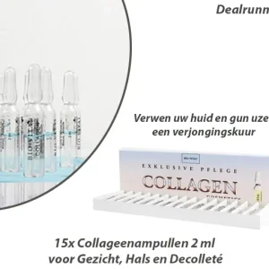 15x Collageenampullen 2 ml voor Gezicht, Hals en Decolleté