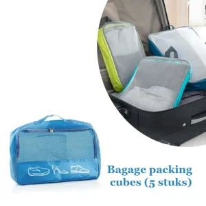 Meer ruimte in je koffer door de Bagage packing cubes (5 stuks)