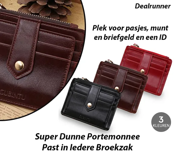 Super Dunne Portemonnee Past in Iedere Broekzak