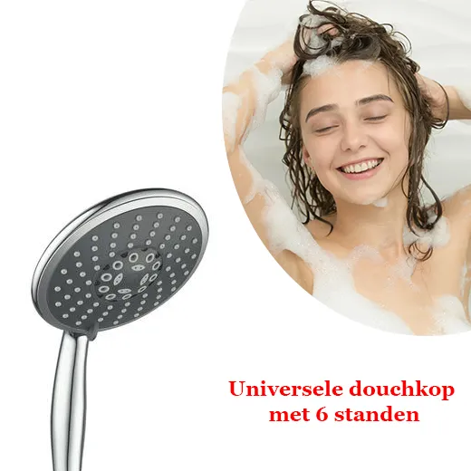 Universele douchkop met 6 standen en 15 cm in doorsnede - Afbeelding 2