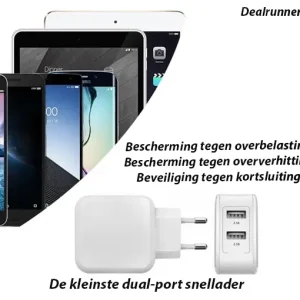 De kleinste dual-port snellader om overal mee te nemen
