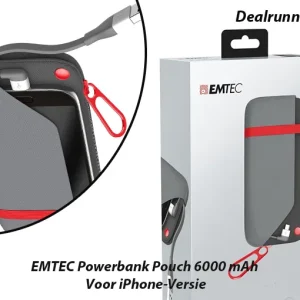 EMTEC Powerbank Pouch 6000 mAh voor iPhone-versie