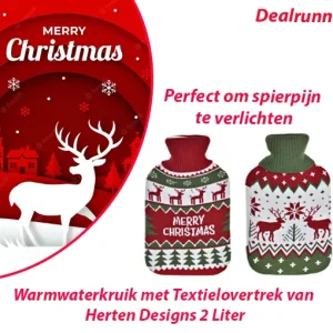 Warmwaterkruik met Textielovertrek van Herten Designs 2 Liter