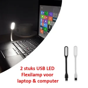 2 stuks USB LED Flexilamp voor laptop & computer