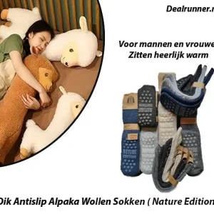 3 Paar Dikke Antislip Alpaka Wollen Sokken ( Nature Edition)
