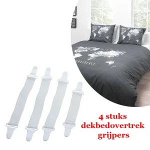 4 stuks handige dekbedovertrek grijpers