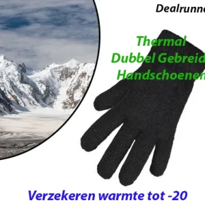 Thermo Dubbel Gebreide Handschoenen Ze Verzekeren Warmte tot -20