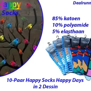 10-Paar Happy Socks Happy Days in 2 Dessin