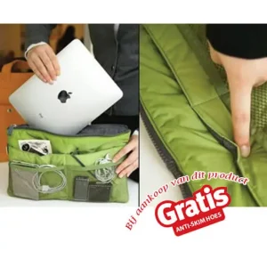 Tablet organizer tasje met 12 opbergvakjes