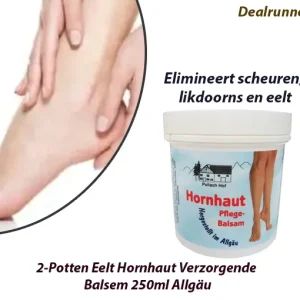 2-Potten Eelt Hornhaut Balsem Elimineert Scheuren, Likdoorns en Eelt