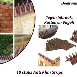 10 Stuks Anti Klim Strips Tegen Inbraak, Katten en Vogels