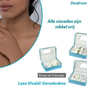 3 verschillende Luxe Vivaldi Sieradendozen (met inhoud)