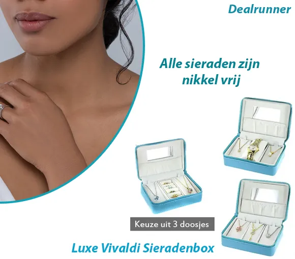 3 verschillende Luxe Vivaldi Sieradendozen (met inhoud) - Afbeelding 2